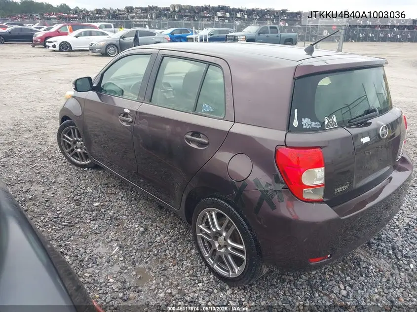 2010 Scion Xd VIN: JTKKU4B40A1003036 Lot: 45117674