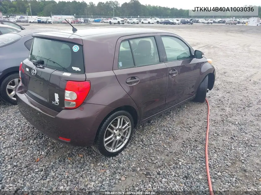 2010 Scion Xd VIN: JTKKU4B40A1003036 Lot: 45117674