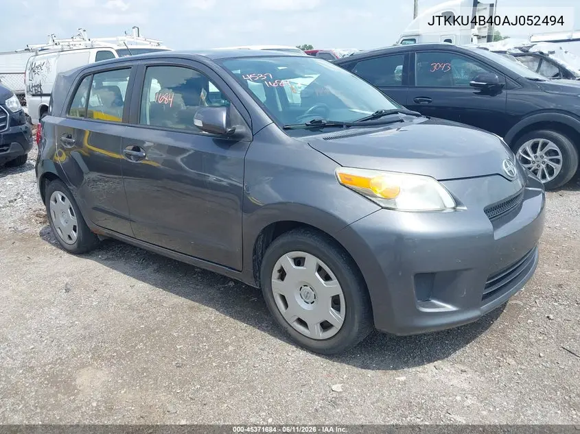 2010 Scion Xd VIN: JTKKU4B40AJ052494 Lot: 45371684