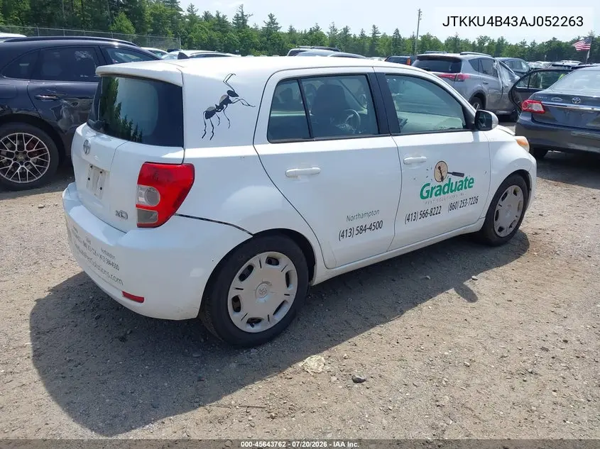 2010 Scion Xd VIN: JTKKU4B43AJ052263 Lot: 45643762