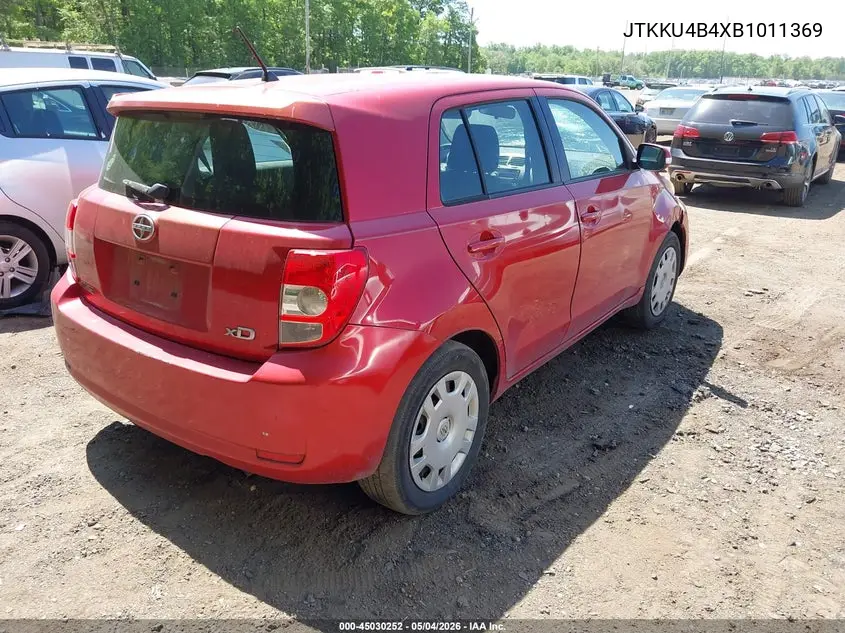 2011 Scion Xd VIN: JTKKU4B4XB1011369 Lot: 45030252