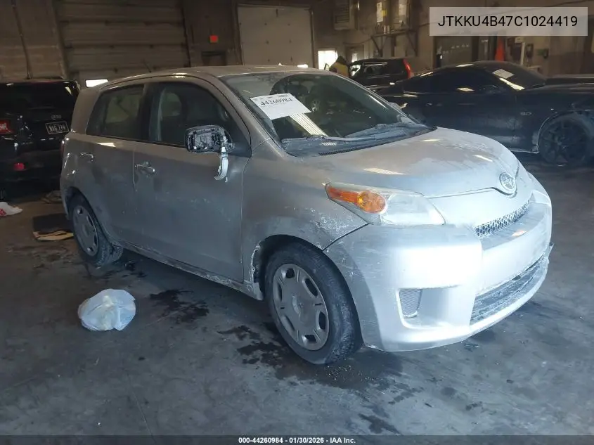 2012 Scion Xd VIN: JTKKU4B47C1024419 Lot: 44260984
