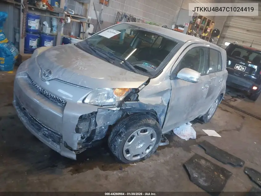 2012 Scion Xd VIN: JTKKU4B47C1024419 Lot: 44260984