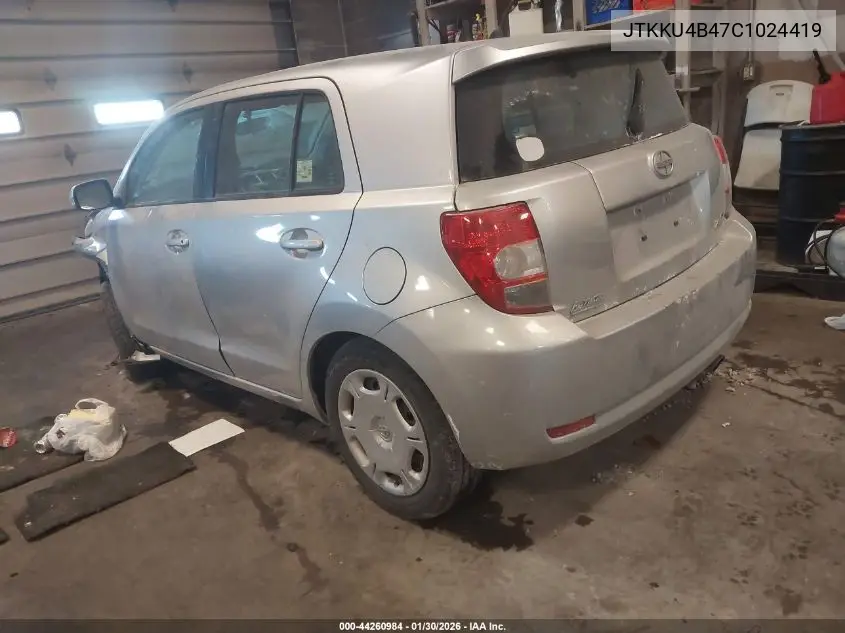 2012 Scion Xd VIN: JTKKU4B47C1024419 Lot: 44260984