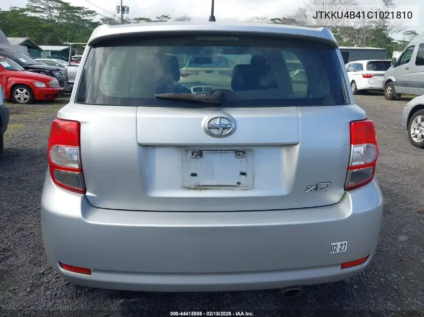 2012 Scion Xd Release Series 4.0 VIN: JTKKU4B41C1021810 Lot: 44415506