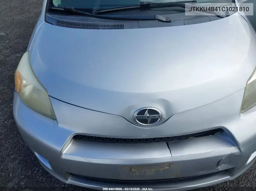 2012 Scion Xd Release Series 4.0 VIN: JTKKU4B41C1021810 Lot: 44415506