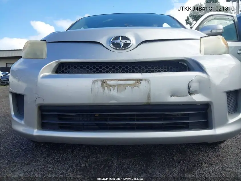 2012 Scion Xd Release Series 4.0 VIN: JTKKU4B41C1021810 Lot: 44415506