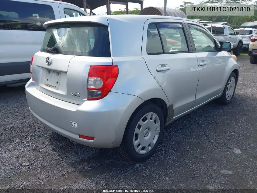2012 Scion Xd Release Series 4.0 VIN: JTKKU4B41C1021810 Lot: 44415506