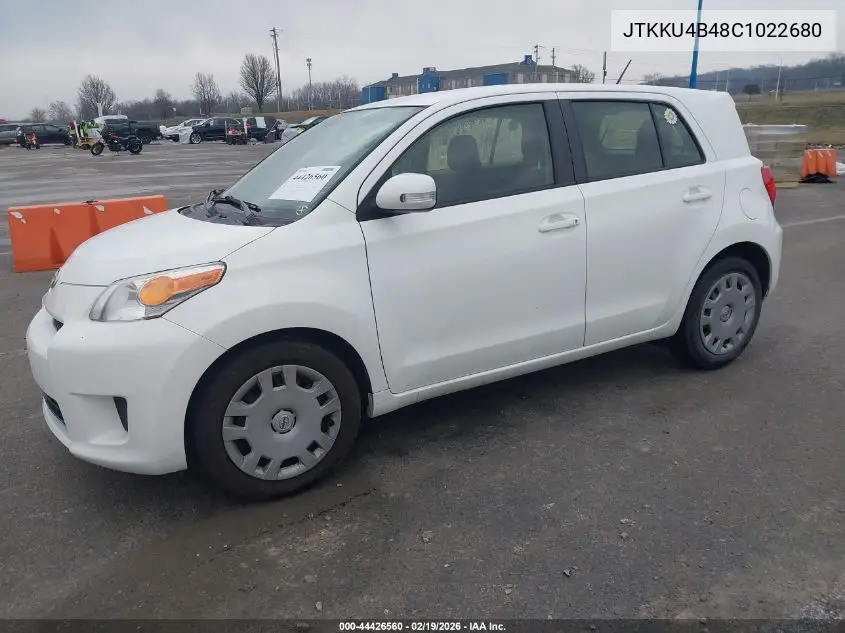 2012 Scion Xd VIN: JTKKU4B48C1022680 Lot: 44426560