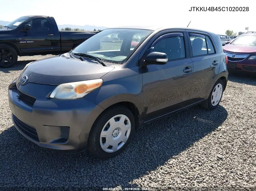 2012 Scion Xd VIN: JTKKU4B45C1020028 Lot: 45165475