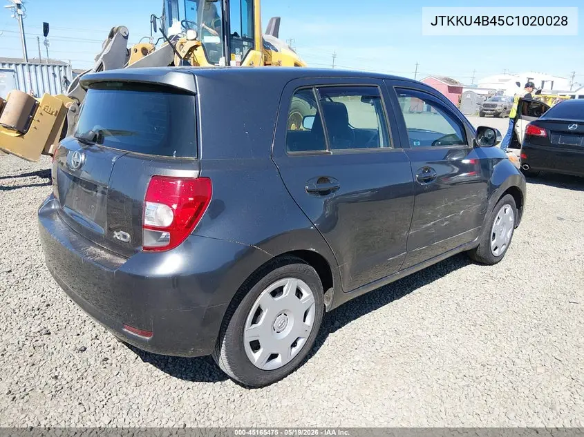 2012 Scion Xd VIN: JTKKU4B45C1020028 Lot: 45165475