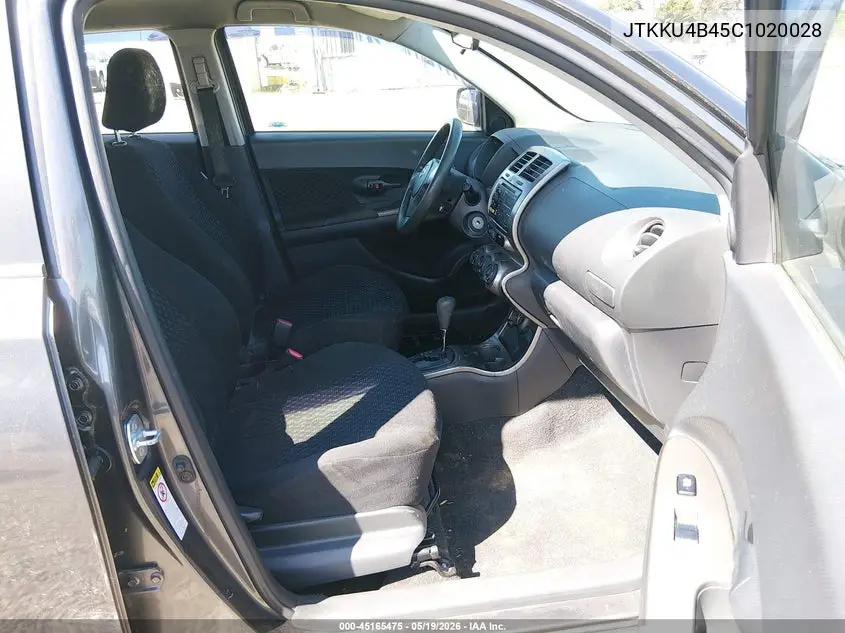 2012 Scion Xd VIN: JTKKU4B45C1020028 Lot: 45165475