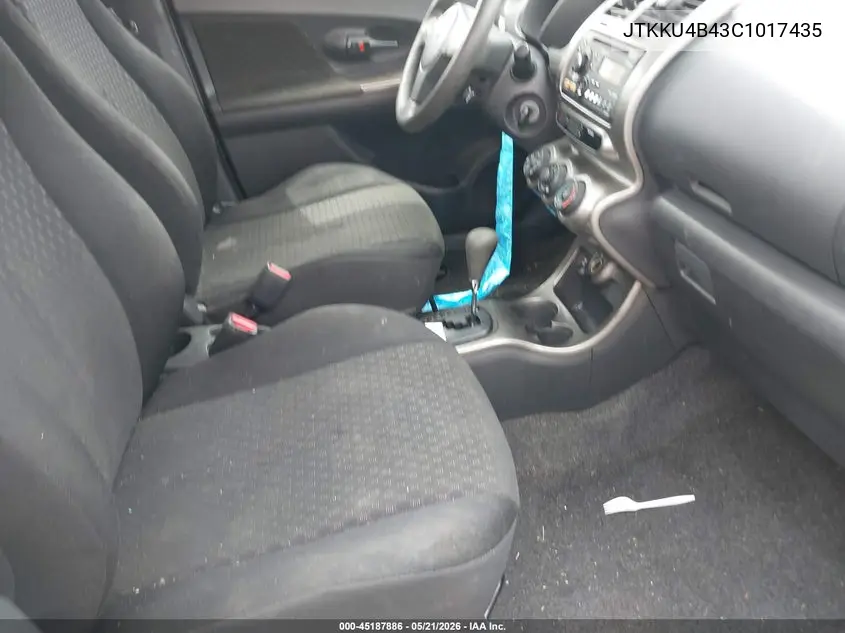 2012 Scion Xd VIN: JTKKU4B43C1017435 Lot: 45187886