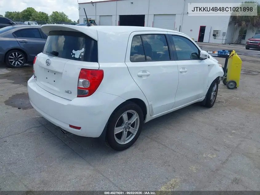 2012 Scion Xd VIN: JTKKU4B48C1021898 Lot: 45279351