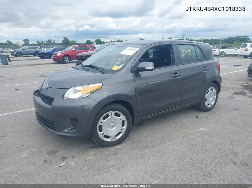 2012 Scion Xd VIN: JTKKU4B4XC1018338 Lot: 45443919