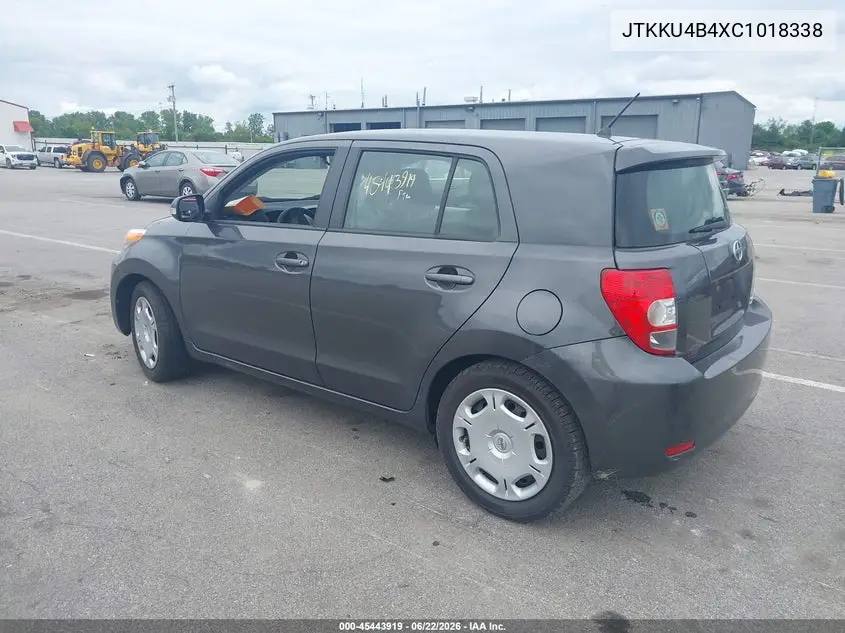 2012 Scion Xd VIN: JTKKU4B4XC1018338 Lot: 45443919