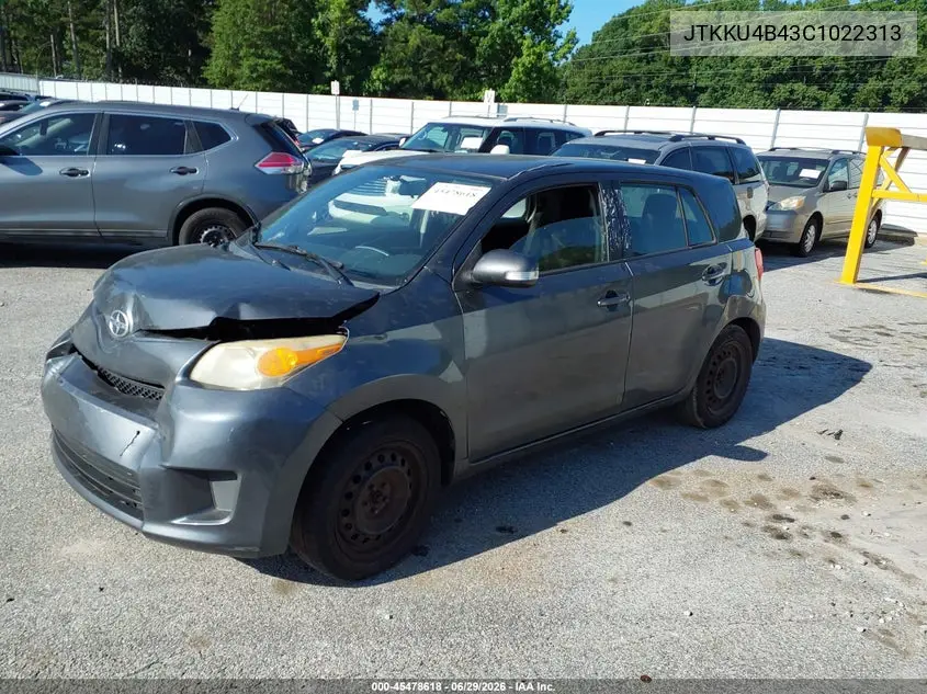 2012 Scion Xd VIN: JTKKU4B43C1022313 Lot: 45478618