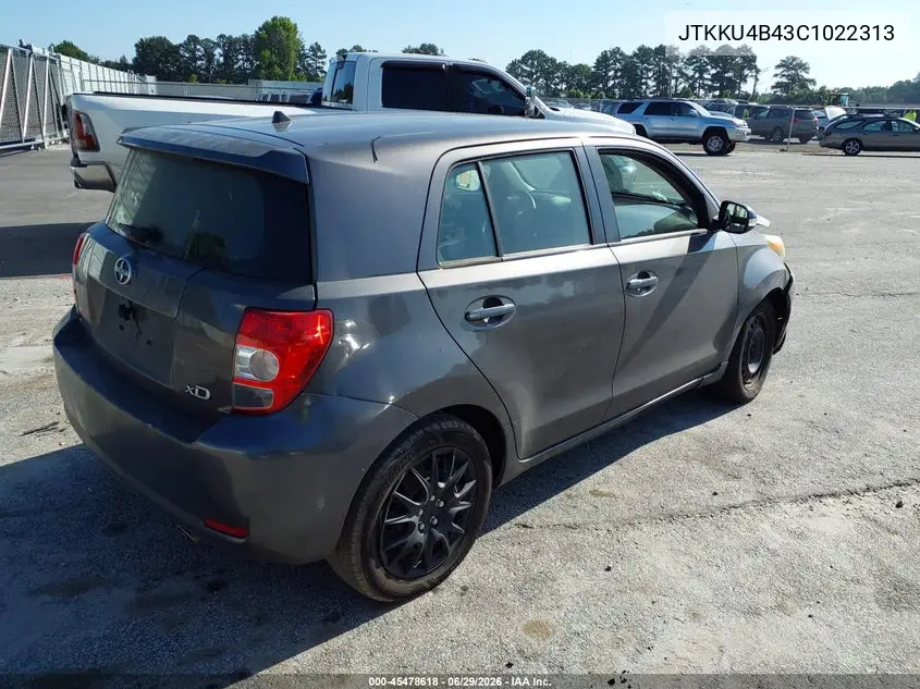 2012 Scion Xd VIN: JTKKU4B43C1022313 Lot: 45478618