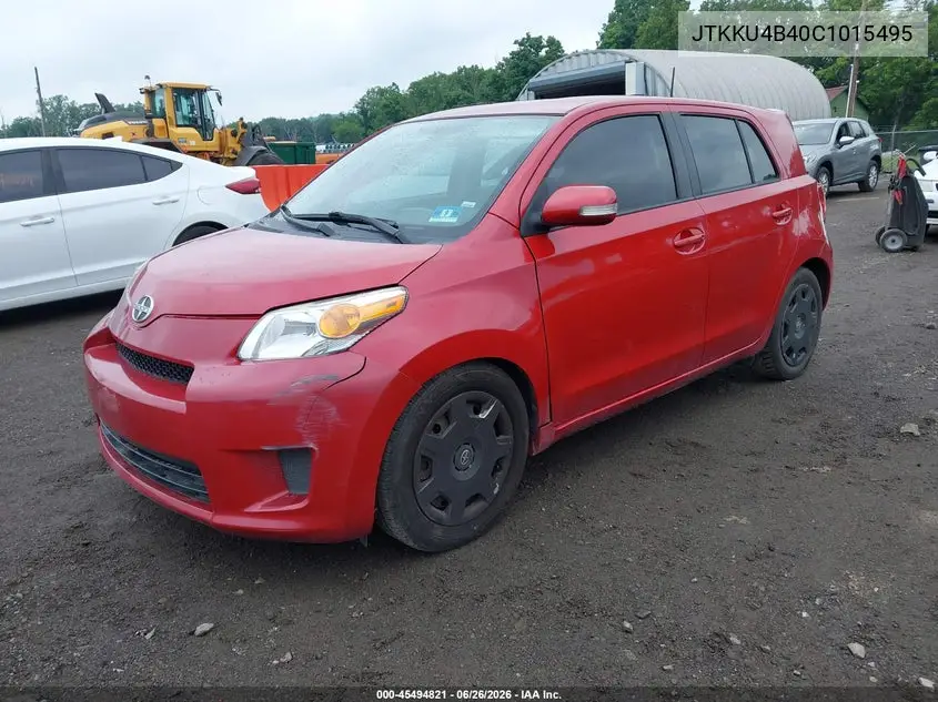 2012 Scion Xd VIN: JTKKU4B40C1015495 Lot: 45494821