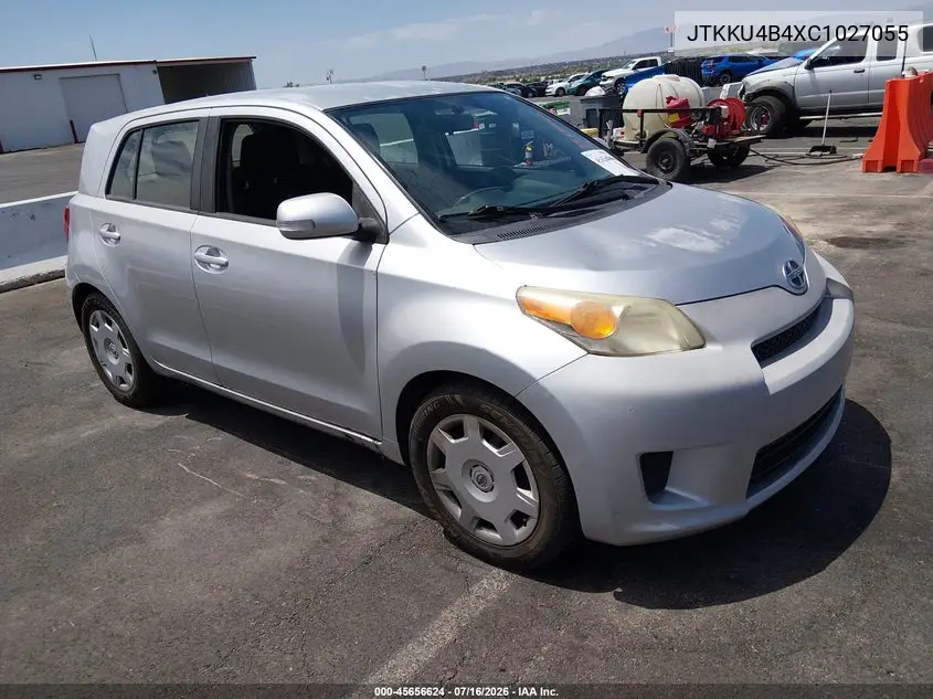 2012 Scion Xd VIN: JTKKU4B4XC1027055 Lot: 45656624