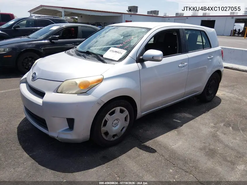 2012 Scion Xd VIN: JTKKU4B4XC1027055 Lot: 45656624