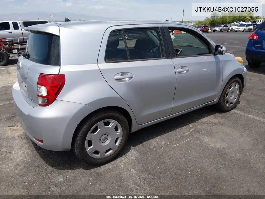 2012 Scion Xd VIN: JTKKU4B4XC1027055 Lot: 45656624