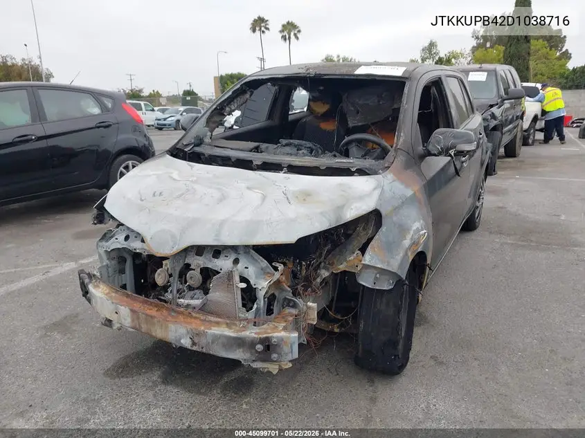2013 Scion Xd VIN: JTKKUPB42D1038716 Lot: 45099701