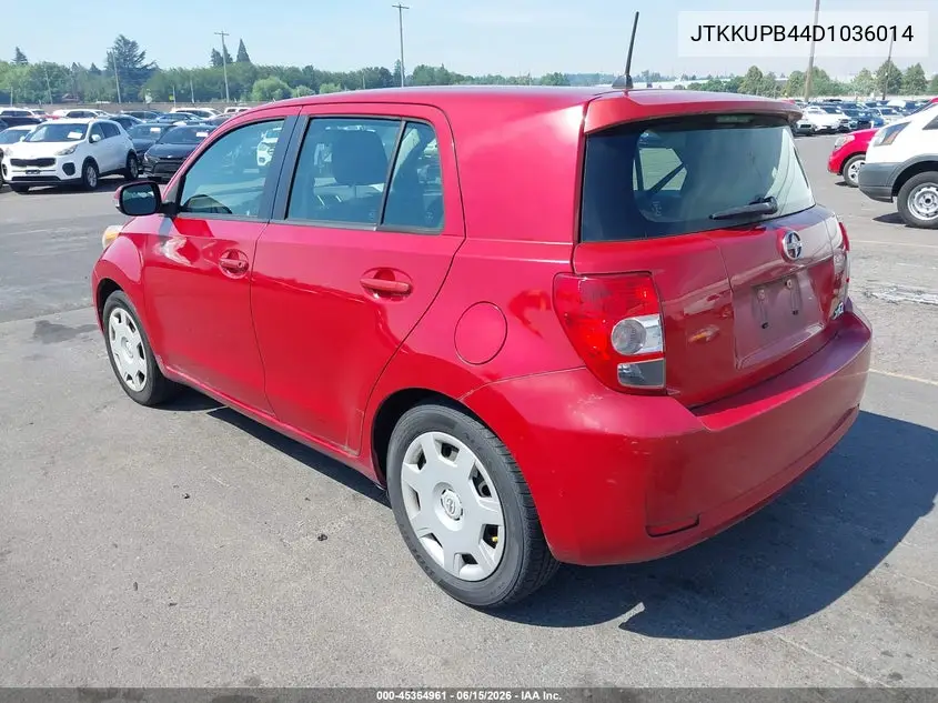 2013 Scion Xd VIN: JTKKUPB44D1036014 Lot: 45364961