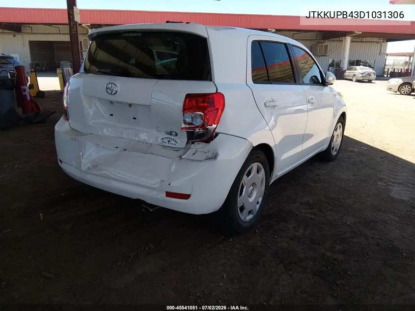 2013 Scion Xd VIN: JTKKUPB43D1031306 Lot: 45541051