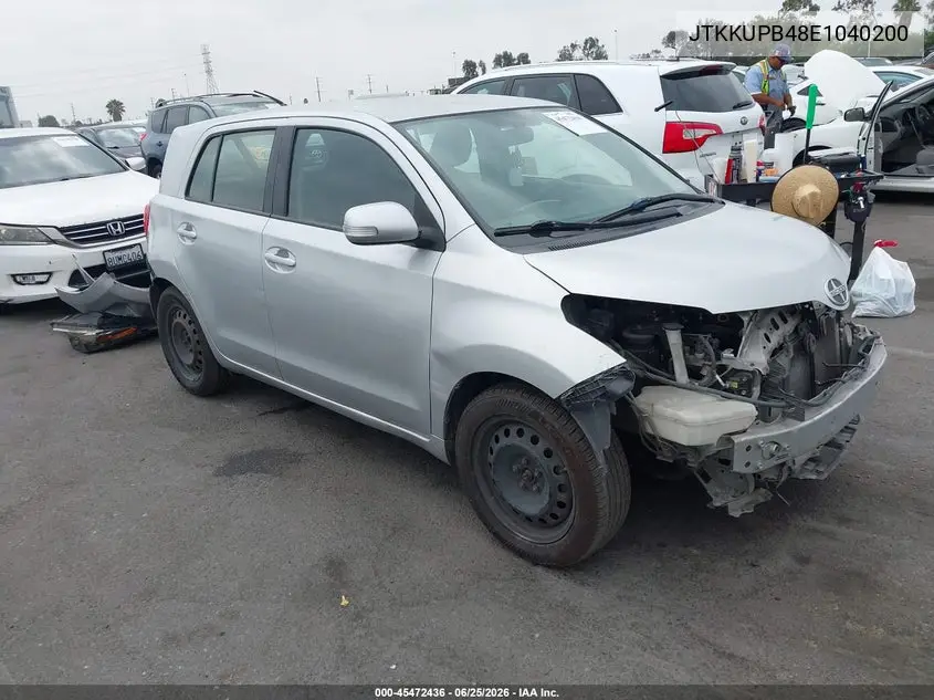 2014 Scion Xd VIN: JTKKUPB48E1040200 Lot: 45472436