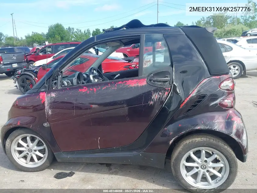 2009 Smart Fortwo Passion VIN: WMEEK31X69K257776 Lot: 45146088