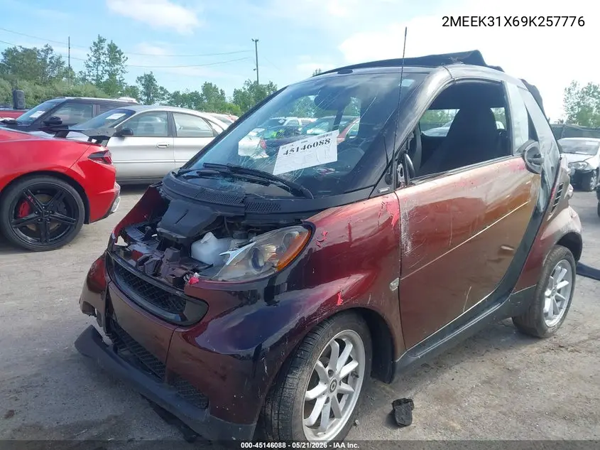 2009 Smart Fortwo Passion VIN: WMEEK31X69K257776 Lot: 45146088