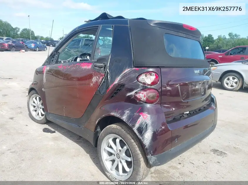 2009 Smart Fortwo Passion VIN: WMEEK31X69K257776 Lot: 45146088