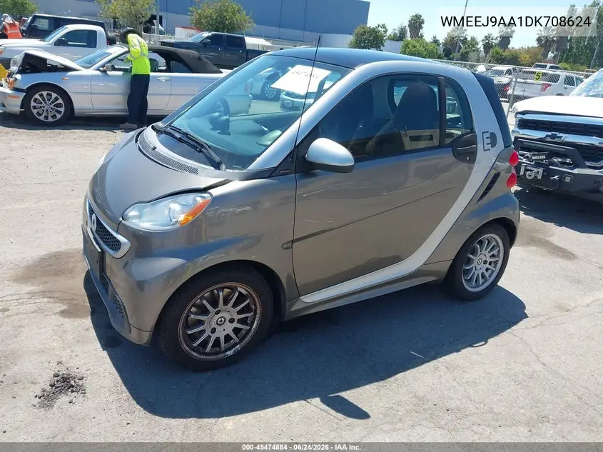 2013 Smart Fortwo Electric Drive Passion VIN: WMEEJ9AA1DK708624 Lot: 45474884