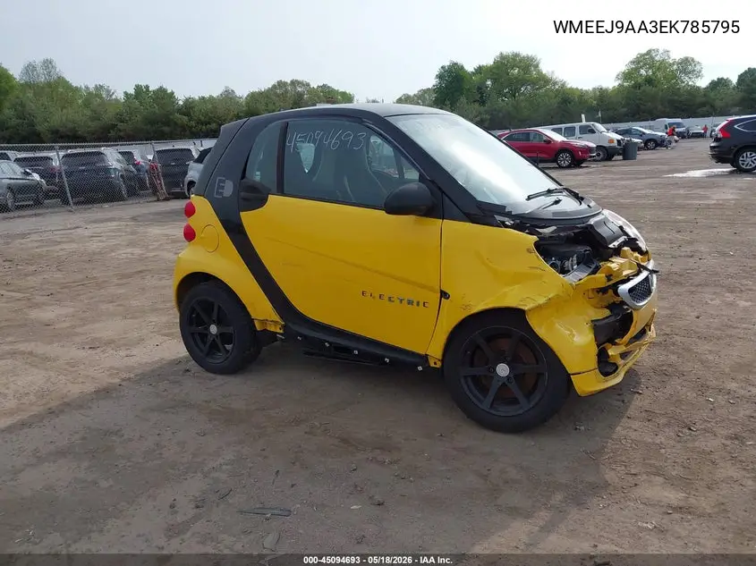 2014 Smart Fortwo Electric Drive Passion VIN: WMEEJ9AA3EK765795 Lot: 45094693