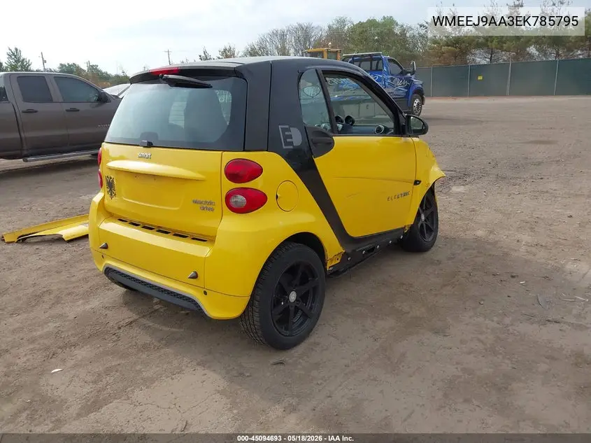 2014 Smart Fortwo Electric Drive Passion VIN: WMEEJ9AA3EK765795 Lot: 45094693
