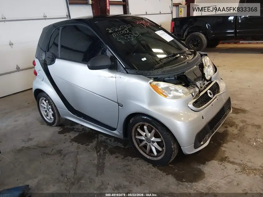 2015 Smart Fortwo Electric Drive Passion VIN: WMEEJ9AA5FK833368 Lot: 45192478