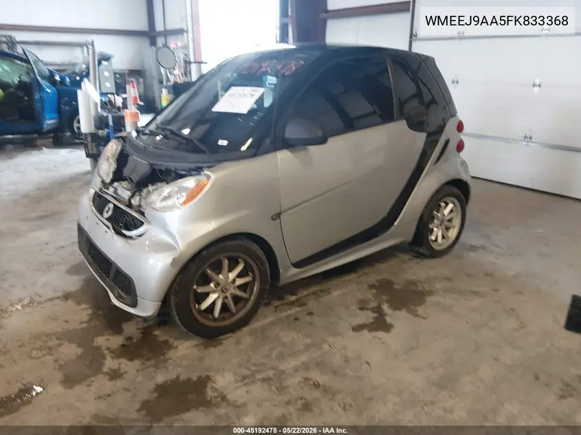 2015 Smart Fortwo Electric Drive Passion VIN: WMEEJ9AA5FK833368 Lot: 45192478