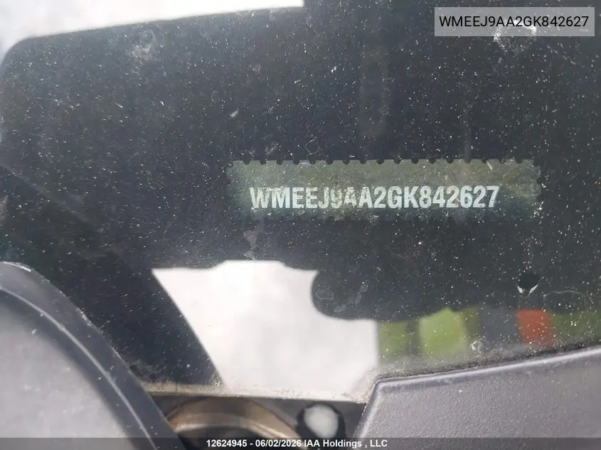 2016 Smart Fortwo Electric Drive Passion VIN: WMEEJ9AA2GK842627 Lot: 12624945