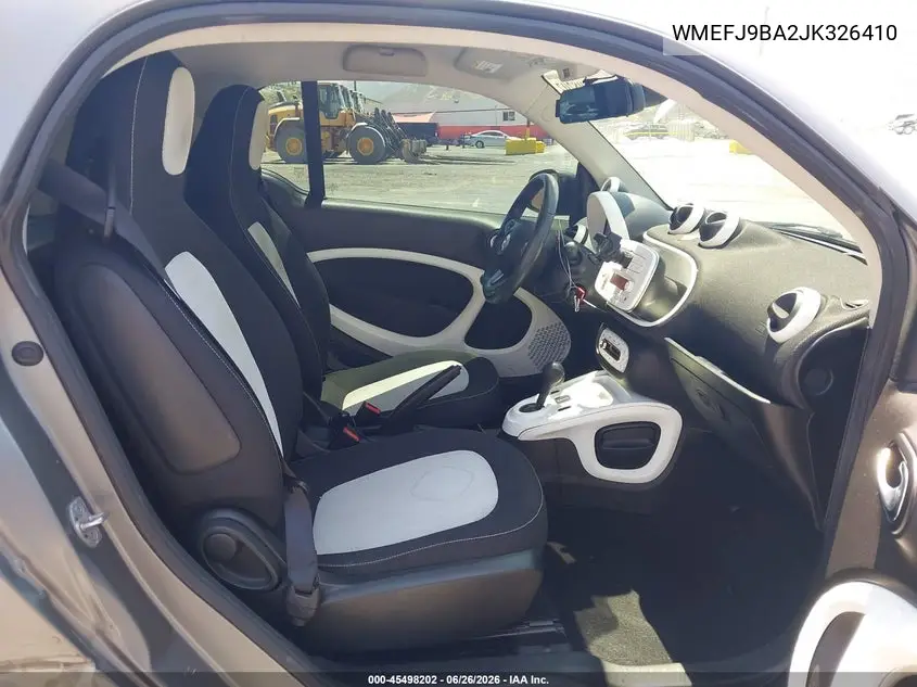 2018 Smart Fortwo Electric Drive Passion VIN: WMEFJ9BA2JK326410 Lot: 45498202