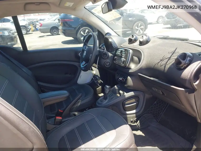 2018 Smart Fortwo Electric Drive Prime VIN: WMEFJ9BA2JK270968 Lot: 45629535