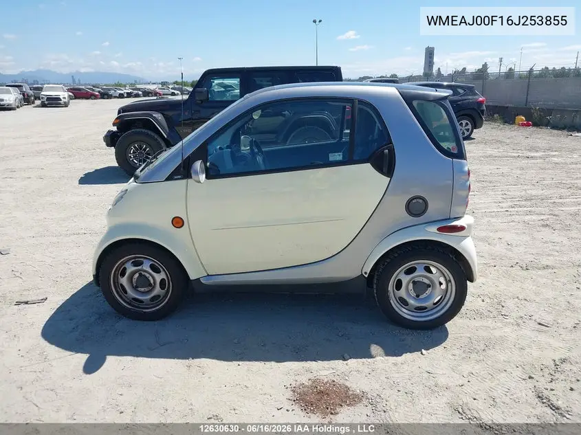 2006 Smart Fortwo Passion/Pulse/Pure VIN: WMEAJ00F16J253855 Lot: 12630630