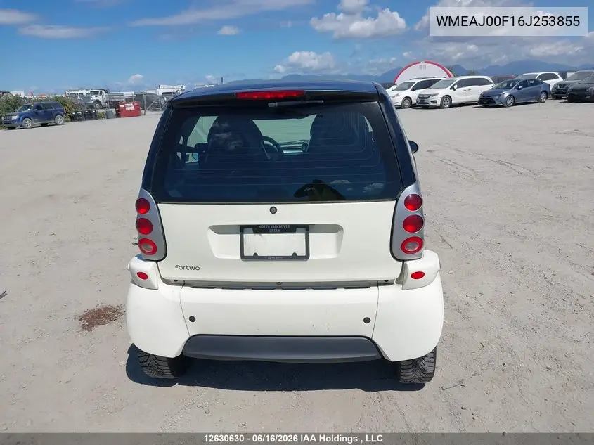 2006 Smart Fortwo Passion/Pulse/Pure VIN: WMEAJ00F16J253855 Lot: 12630630