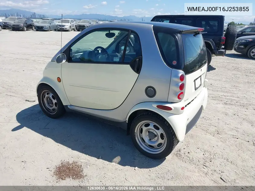 2006 Smart Fortwo Passion/Pulse/Pure VIN: WMEAJ00F16J253855 Lot: 12630630