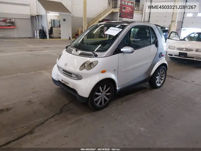 2006 Smart Fortwo VIN: WME4503321J281267 Lot: 45342547