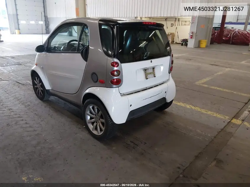 2006 Smart Fortwo VIN: WME4503321J281267 Lot: 45342547