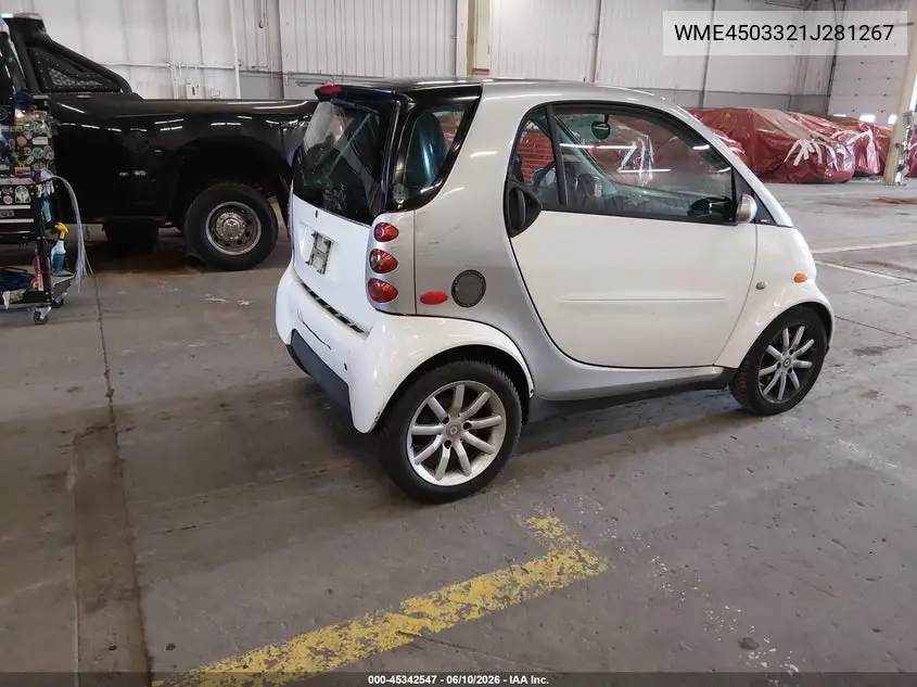 2006 Smart Fortwo VIN: WME4503321J281267 Lot: 45342547