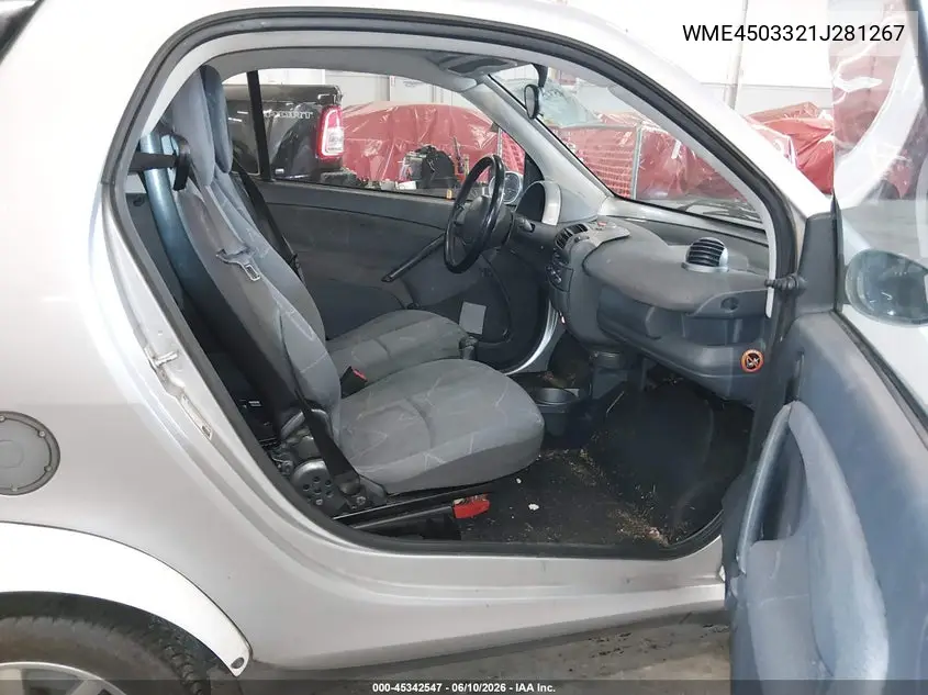 2006 Smart Fortwo VIN: WME4503321J281267 Lot: 45342547