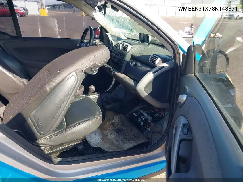 2008 Smart Fortwo Passion VIN: WMEEK31X78K148371 Lot: 42117845