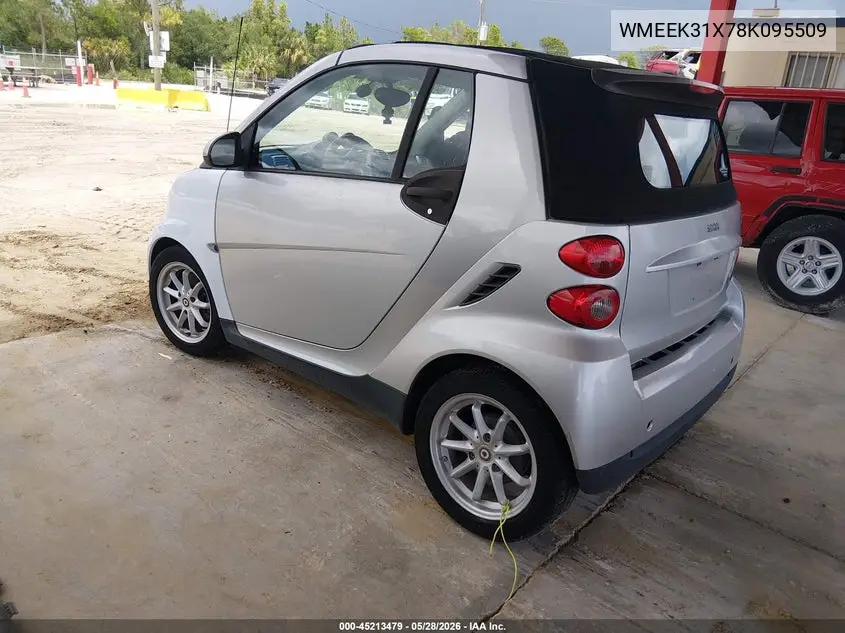 2008 Smart Fortwo Passion VIN: WMEEK31X78K095509 Lot: 45213479